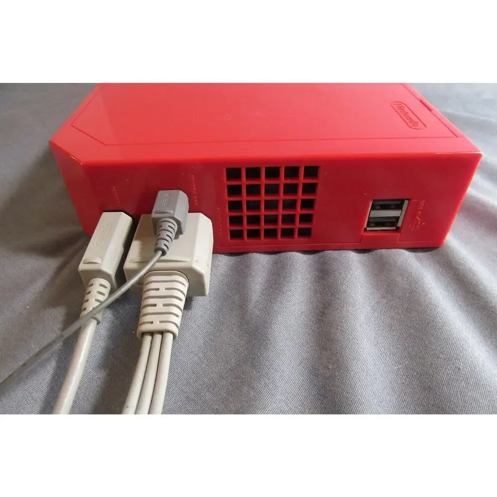 Nintendo Wii Limited Edition RED Video Game Console With Controller Wii Play